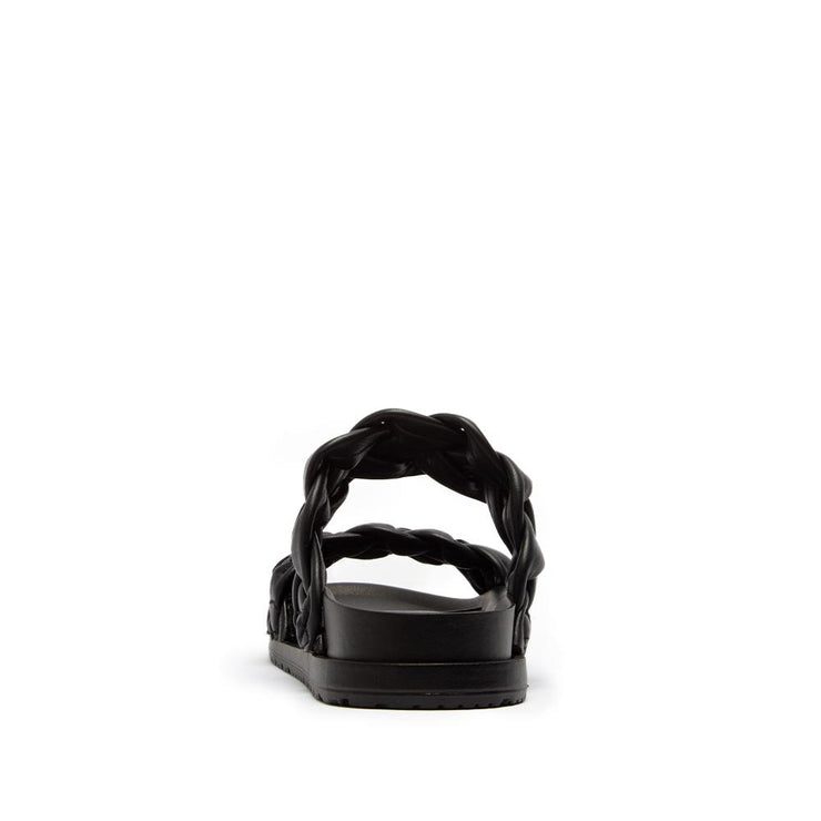 Black Braided Two Band Sandles