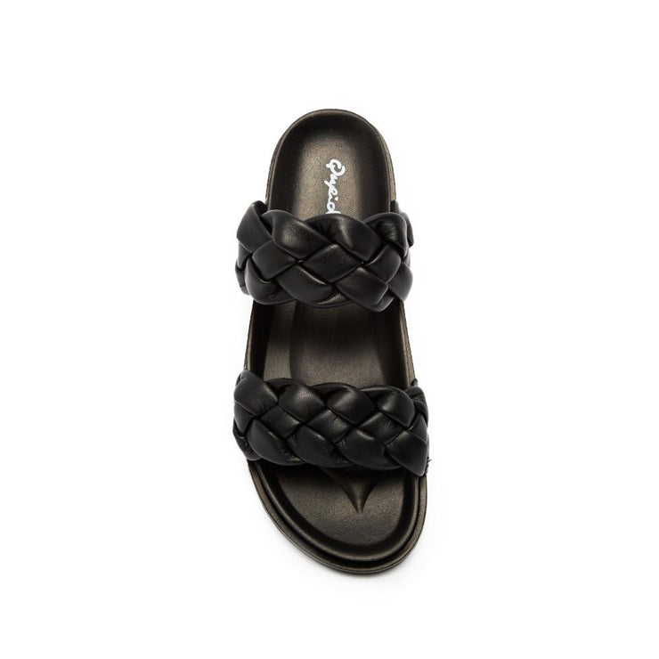 Black Braided Two Band Sandles